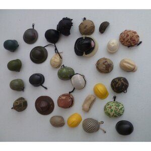 Lot Vintage Accessories 12" GI Joe and others Hats and Helmets